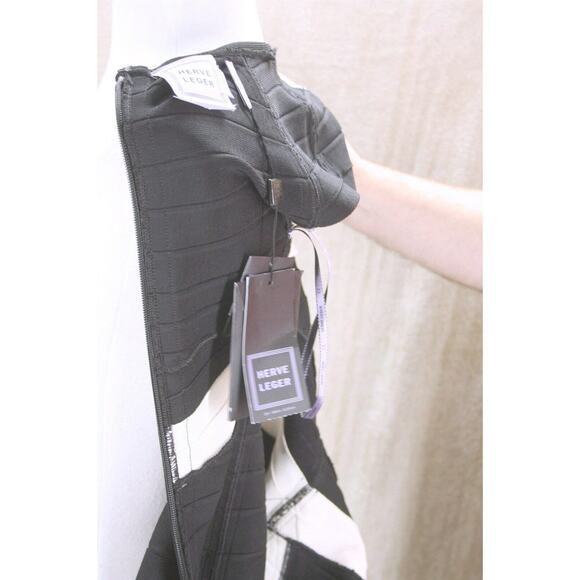 Herve Leger Amber Cap Sleeve Bandage Dress Size Small - Picture 7 of 11